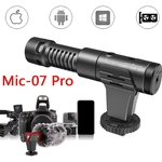 MIC-07 Pro Metal Microphone Mobile Phone Live Mic Portable Design for Film and Television Shooting Interview Recording