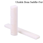 LAR Ukulele Bone Saddle Nut Universal Classic Guitar Parts Bridge Saddle & Nut Slotted Set