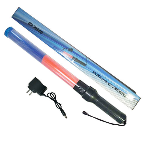 LED 54 centímetros de Tráfego Baton Outdoor aviso piscante vara Indicador Red Light Blue
