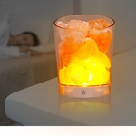 LED lâmpada de sal Natural íons negativos purificador de ar Luz Noite de cabeceira dormir