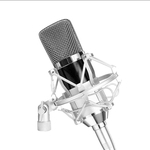 LEORY BM-700 Microfone Condensador Profissional Microfone de Karaokê Microfone Com Suporte de Choque Stands Para PC Studio Gravação de Rádio Cantar