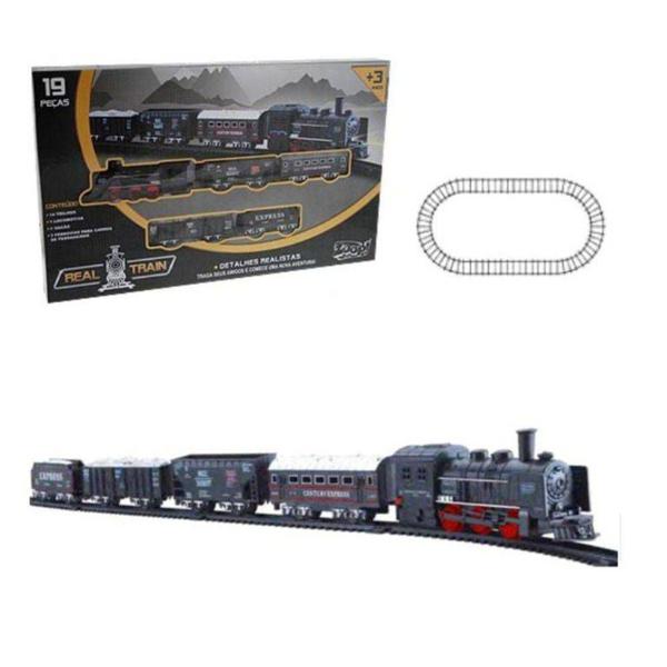 Locomotiva Real Train 19 Peças - Zoop Toys
