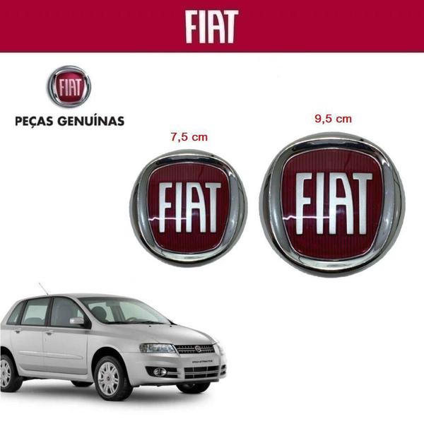 Kit Logo Fiat Stilo 2002 a 2011 Peça Genuína - Original Fiat