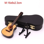 LOS Mini Ângulo completa Folk Guitar Modelo de madeira diminuto Mini Musical Instrument Model Collection Lostubaky