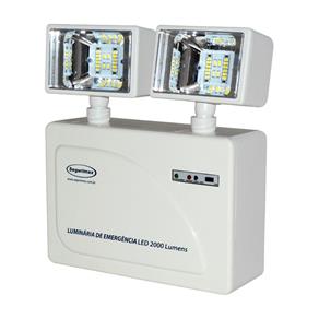 Luminária de Emergência com 2 Faróis Led 2000 Lumens Segurimax