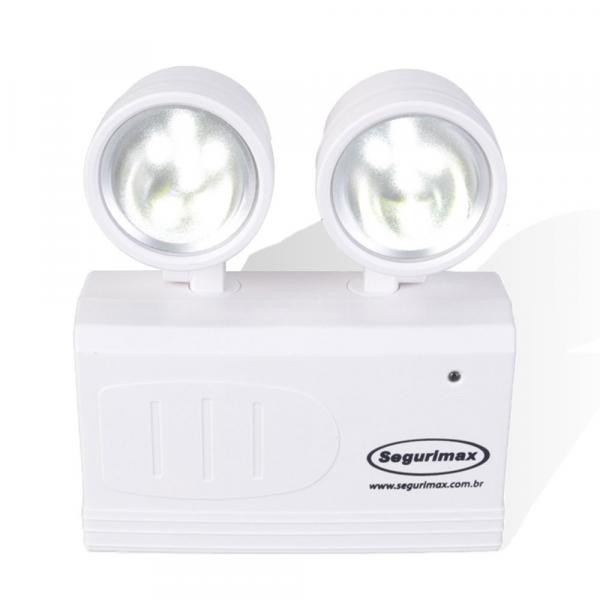 Luminária de Emergência LED 200 Lúmens e 2 Faróis (110V/220V) - Segurimax