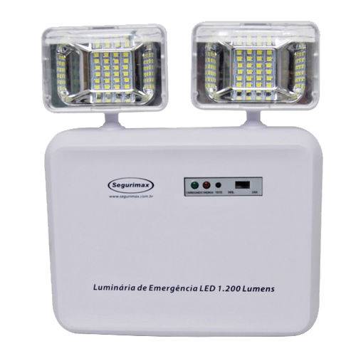 Luminária Emergência 2x24leds 1200 Lumens Bivolt - Segurimax