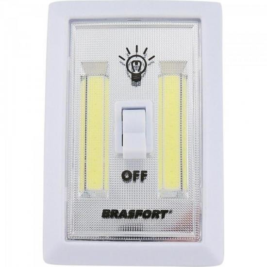 Luminaria LED Tipo Interruptor Branco BRASFORT
