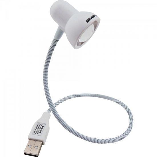 Luminaria LED USB Branca Brasfort