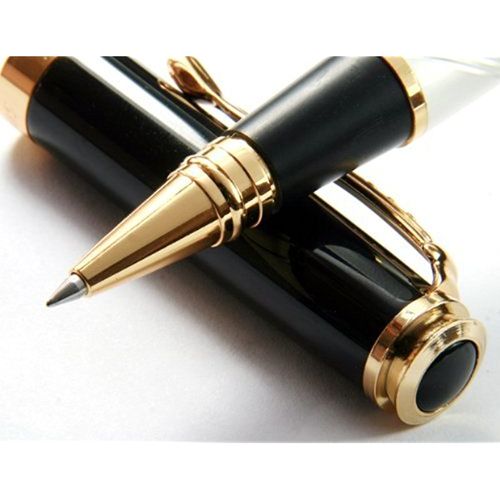Mãe clássica de Pearl Pen Golden Ring, Pen Barrel está terminado Pearl White com Push no estilo da tinta Converter