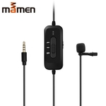 MAMEN Omnidirectional Capacitor Collar microfone móvel de gravação K Canção microfone com fio Microfone