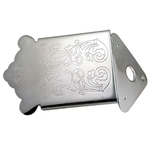 Mandolin Tailpiece Bridge Gravado Flower Pattern Instrument Parts - Silver