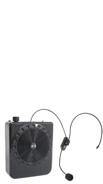 Megafone Portatil Amplificador Kit Professor com Radio Fm, Microfone e Usb e Sd Recarregavel - Lelong