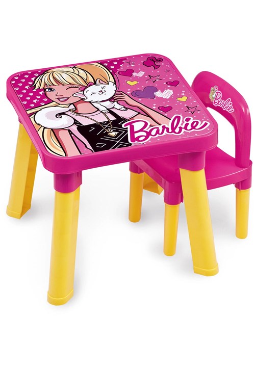 Mesa com Cadeira Barbie Fun Divirta-se