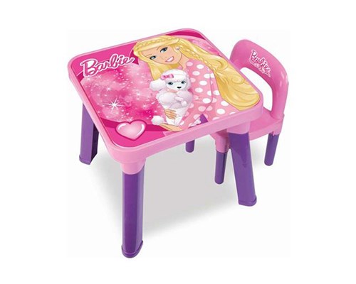Mesa com Cadeira Infantil Barbie
