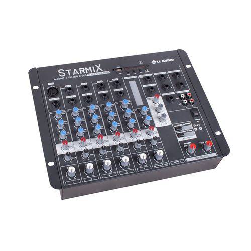 Mesa de Som 6 Canais Starmix LL Audio USFX602R BT