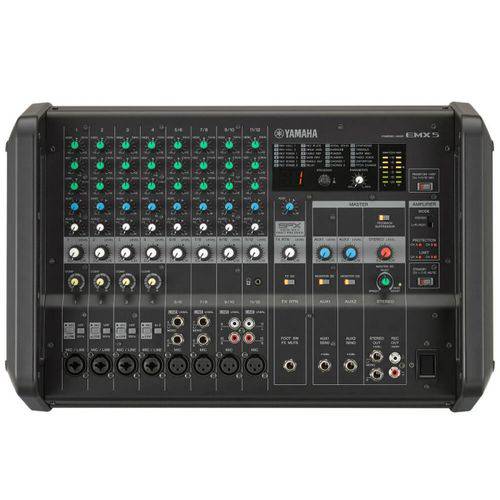 Mesa de Som Amplificada Yamaha EMX5 Bivolt 12 Entradas 5 Saídas 24 Efeitos