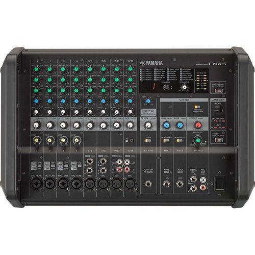 Mesa de Som Analógico Amplificado Emx5 Preto Yamaha