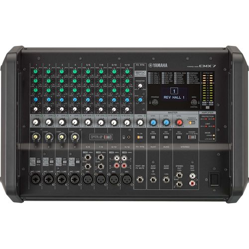 Mesa de Som Analógico Amplificado Emx7 Preto Yamaha