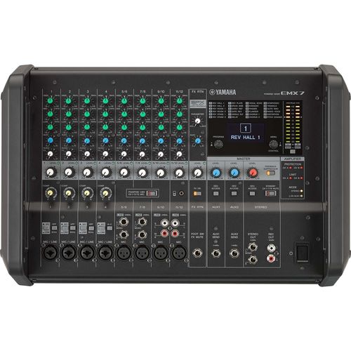 Mesa de Som Analógico Amplificado Emx7 Preto Yamaha
