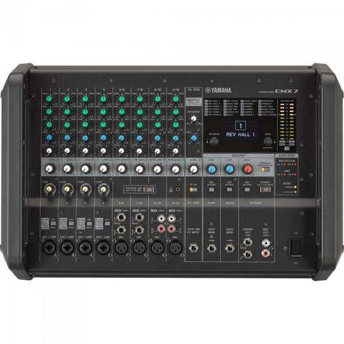 Mixer Analógico Amplificado Emx7 Preto Yamaha