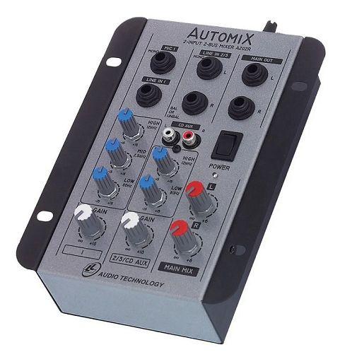 Mesa de Som Automix Car Mixer 12v 2 Canais A202r Ll Audio