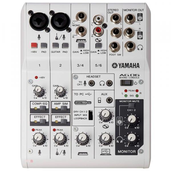 Mesa de Som Interface de Áudio Yamaha AG06 USB