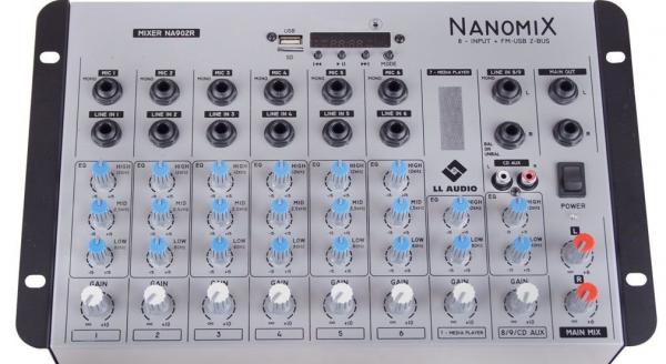 Mesa de Som LL Áudio Nanomix NA902R BT com Bluetooth - Ll Audio