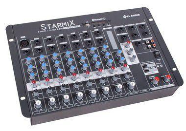 Mesa de Som LL Starmix USFX802R 8 Canais BT - Ll Audio