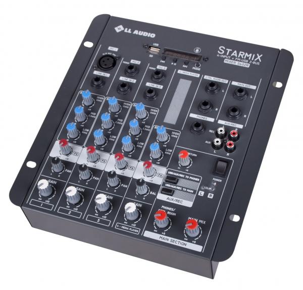 Mesa de Som Mixer 4 Canais Bluetooth Starmix S402rBT Ll Áudio