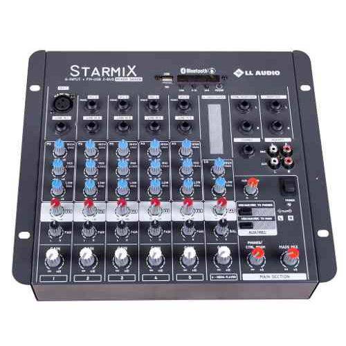 Mesa de Som Mixer 6 Canais Starmix S602r Bt Bluetooth