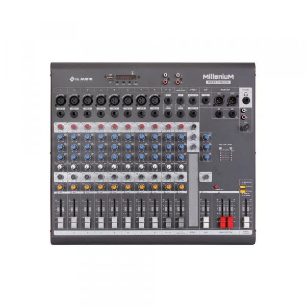 Mesa de Som Mixer LL Audio Millenium MX1202D 12 Canais