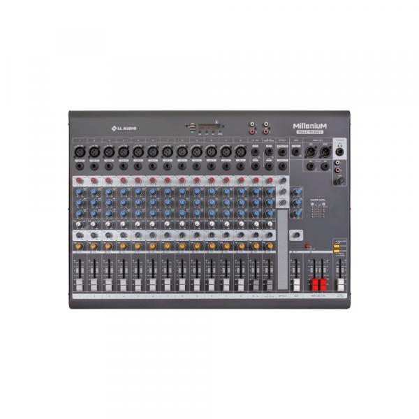 Mesa de Som Mixer LL Audio Millenium MX1602D 16 Canais