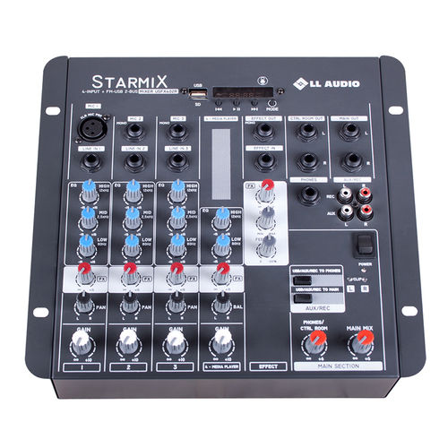 Mesa de Som Mixer Ll Audio USFX402R BT 4 Canais Bluetooth