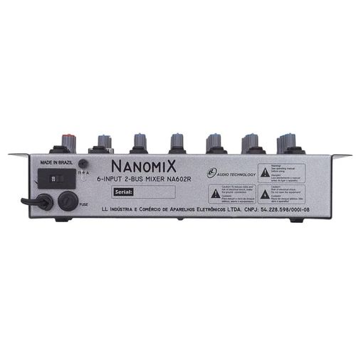 Mesa de Som Mixer Nanomix Ll Audio Na602r 6 Canais