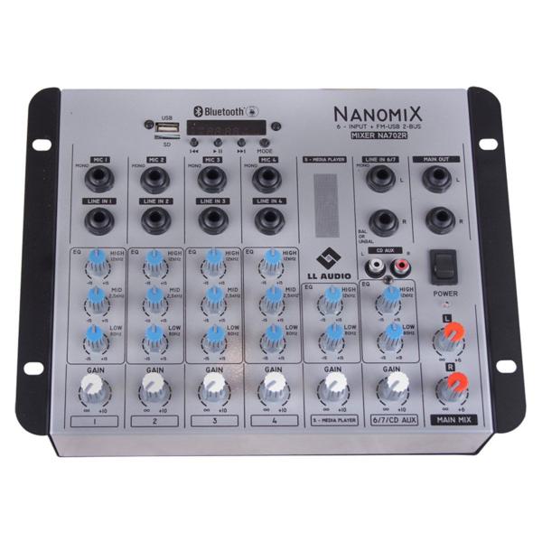 Mesa de Som Mixer Nanomix LL Audio Na702R BT