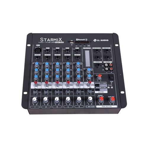 Mesa de Som Starmix 6 Canais LL Audio S602R BT