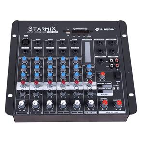 Mesa de Som Starmix Bluetooth 6 Canais 17.5W S602RBT LL Áudio - Bivolt