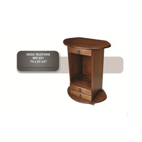 Mesa de Telefone - Tommy Design - Marrom Chocolate