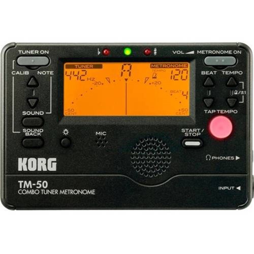 Metrônomo Afinador Digital Korg Tm-50 Bk - com Microfone