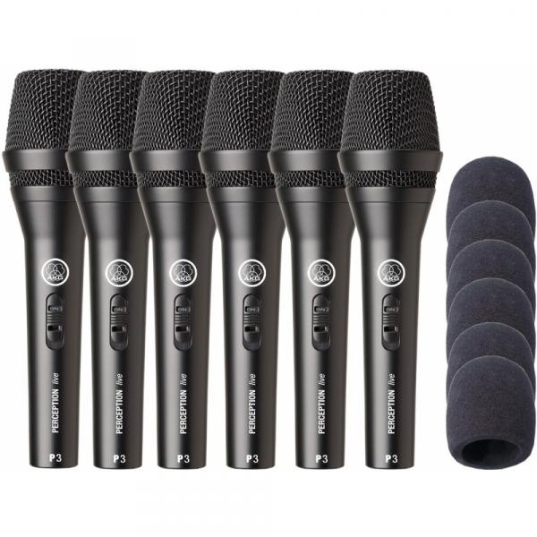 Microfone AKG P3S Vocal + Espuma Kit 6