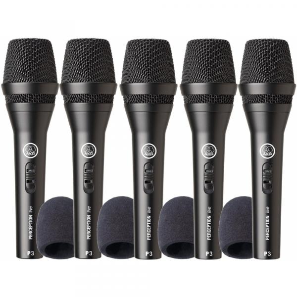 Microfone AKG P3S Vocal Kit + Espuma Profissional