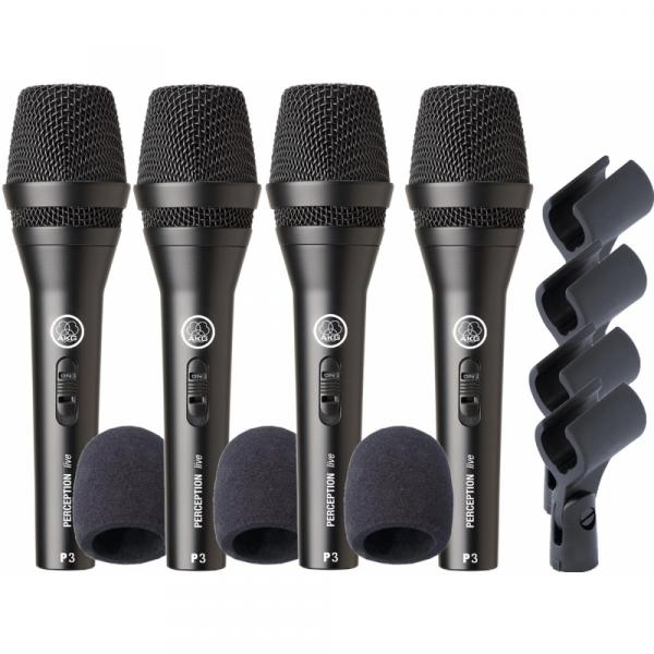 Microfone AKG P3S vocal Kit + Espuma