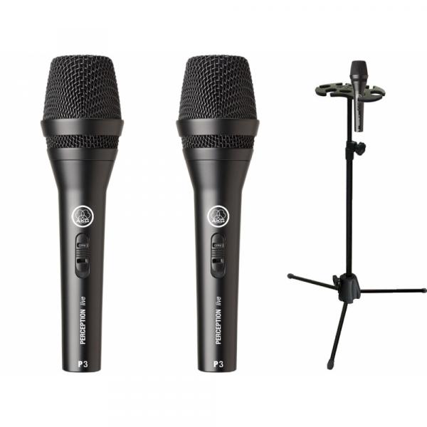 Microfone AKG P3S Vocal Kit 2 + Suporte