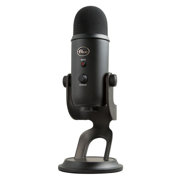 Microfone Blue Yeti USB Blackout Condensador Profissional - Blue Microphones