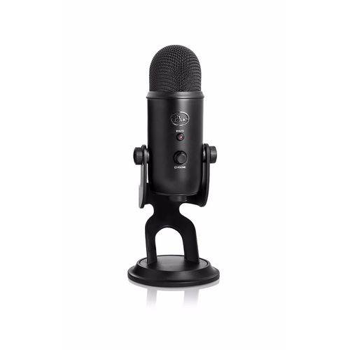 Microfone Blue Yeti USB Blackout Condensador Profissional