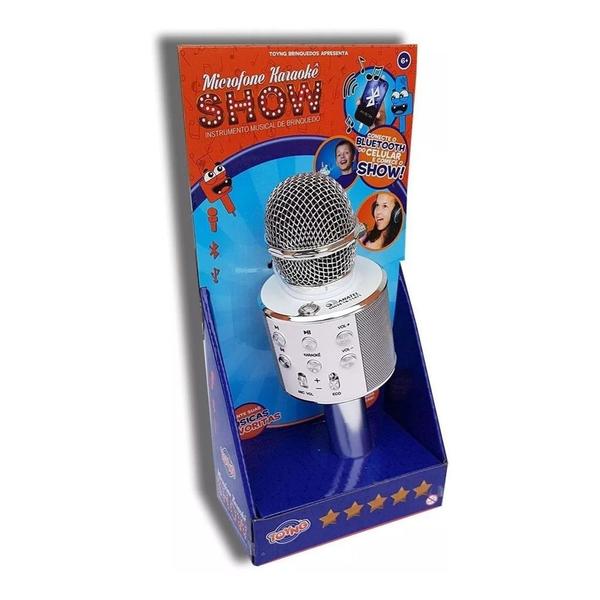 Microfone Bluetooth Infantil Karaokê Show - Branco - Toyng