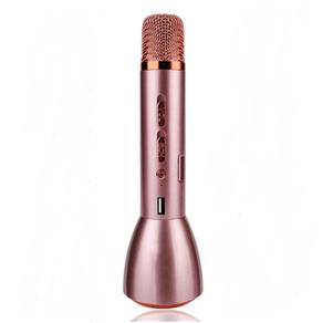 Microfone Bluetooth Portátil Profissional K088 Sem Fio Rosa
