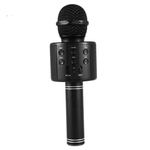 Microfone Bluetooth Sem Fio Karaoke Porta Usb Alto-falante Embutido Preto