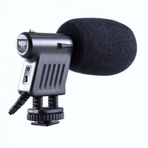 Microfone Boya By-VM01 P/CÂMERA Reflex Preto